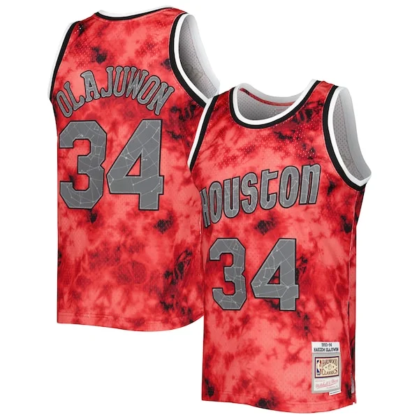 Hakeem Olajuwon HOU Swingman Jersey - fashionable top-tier - Red