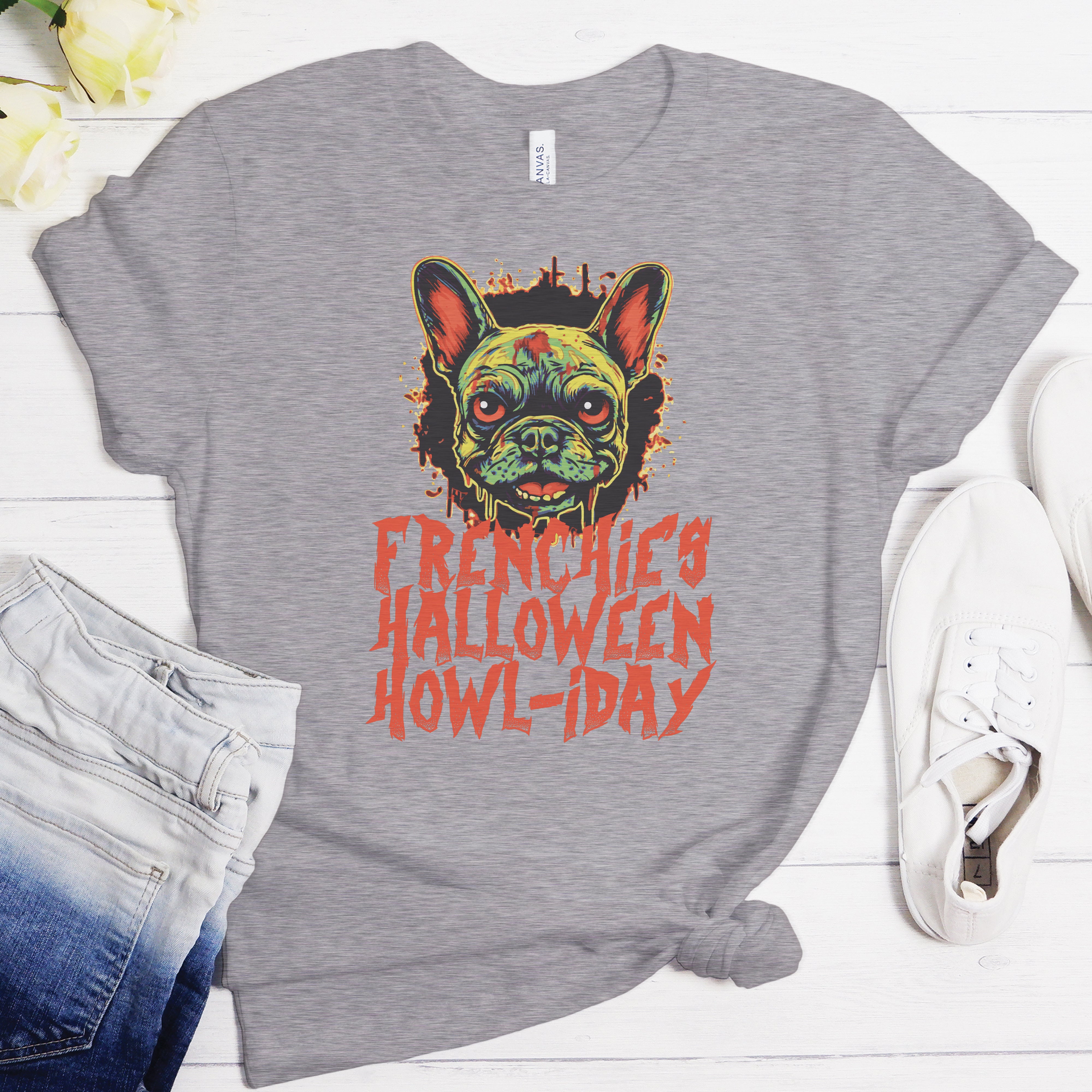 Frenchie Zombie - Dog Owner Unisex T-shirt Frenchie Themed Wear