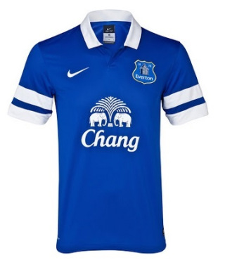 Durable 13-14 Everton Home Blue Soccer Jersey KitShirtShort