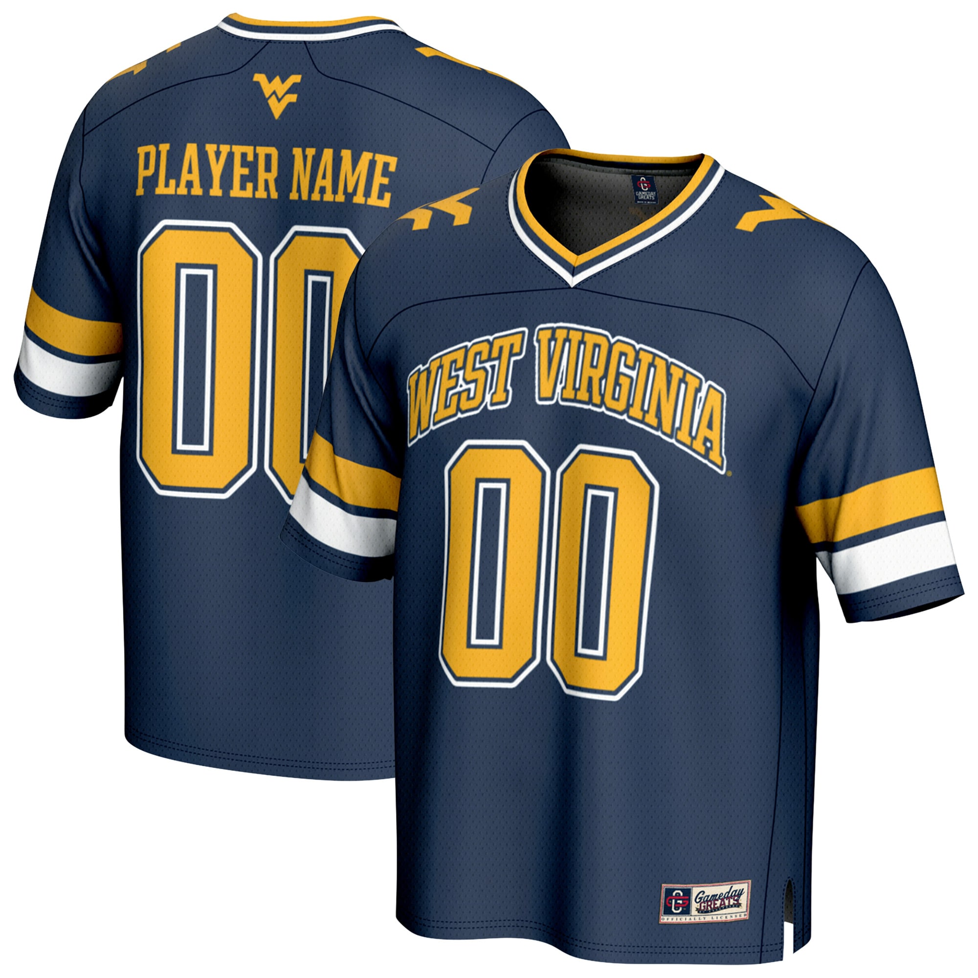 [NJP] Women's West Virginia Mountaineers GameDay Greats NIL Pick-A-Player Football Fashion Jersey - Navy