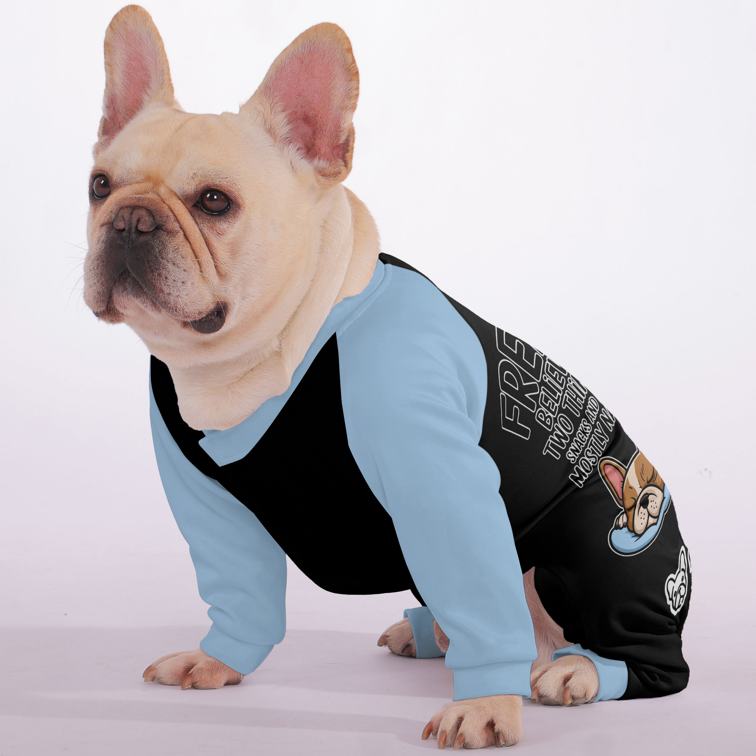 French Bulldog Frenchies Believe In Two Things: Snacks And Naps. Mostly