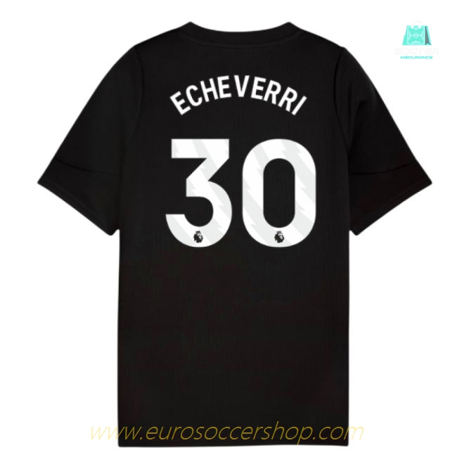 2025-2026 Man City Training Jersey (Black) - Kids (Echeverri 30)