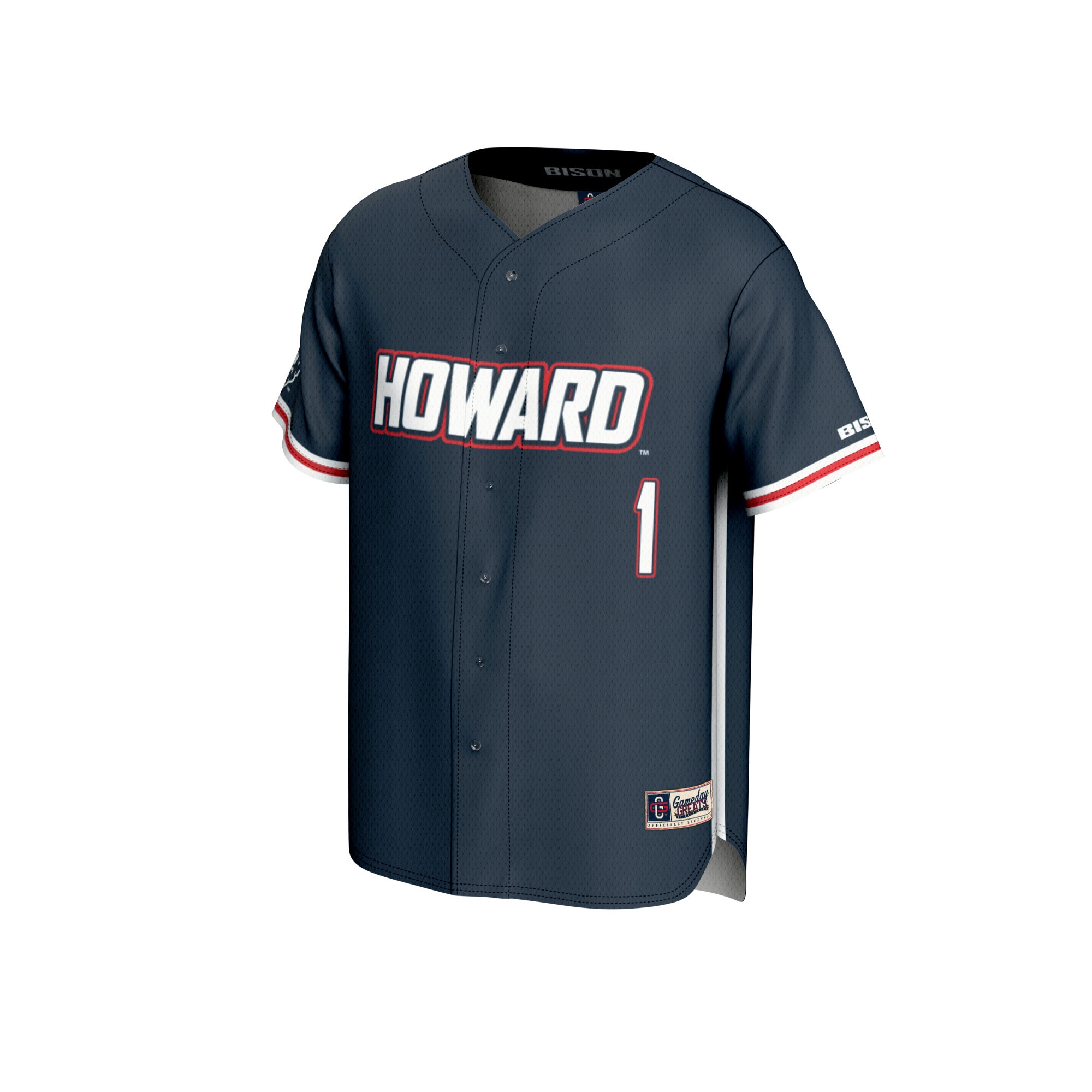 [DDG] Howard Bison GameDay Greats Youth Lightweight Baseball Fashion Jersey - Navy