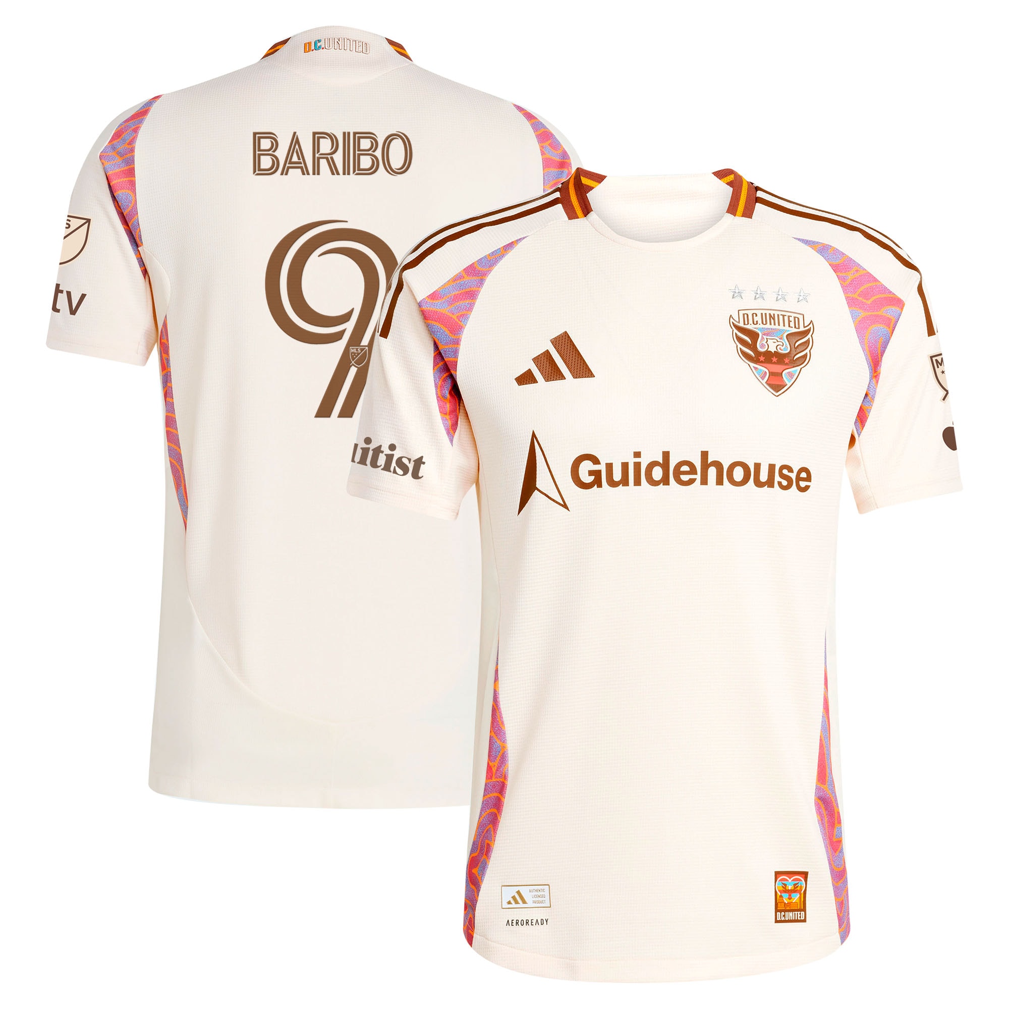 [SJH] Youth Tai Baribo D.C. United 2025 The Soul Kit On-Field Authentic Jersey - Natural