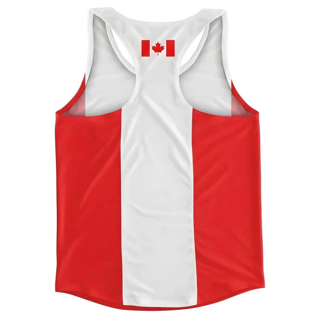 Exclusive-Design Canada Flag Running Vest Elite Performance-Driven
