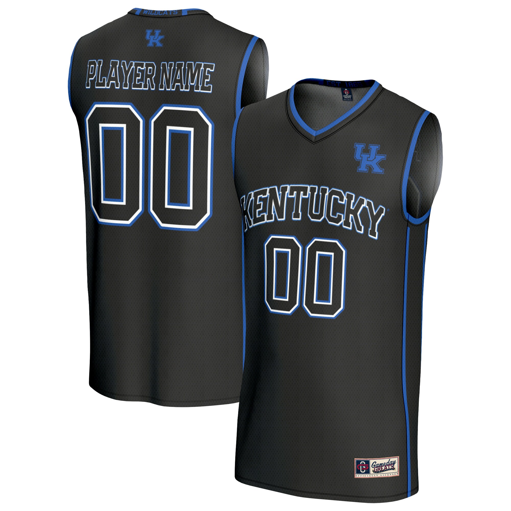 [DDG] Kentucky Wildcats GameDay Greats Youth Lightweight Collegiate Men's Basketball NIL Pick-A-Player Fashion Jersey - Black