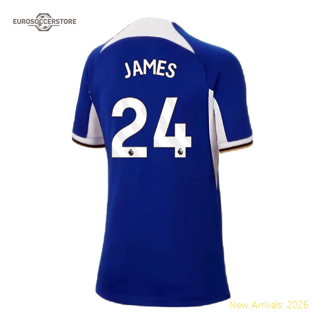 Child-friendly Chelsea Kids James Jersey 2023-2024 Stretchy