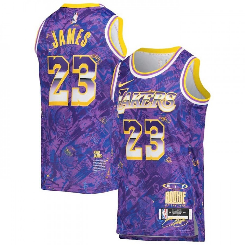 Fan Favorite Vintage Men's LA Lakers #23 LeBron Purple Basketball Jersey