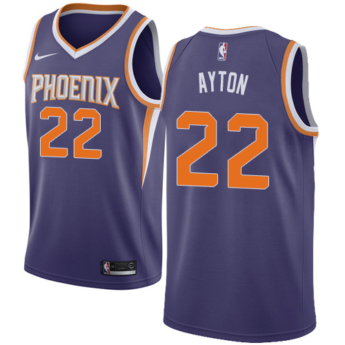 Suns #22 Deandre Ayton High-Quality 2024 Icon NBA Jersey - Purple