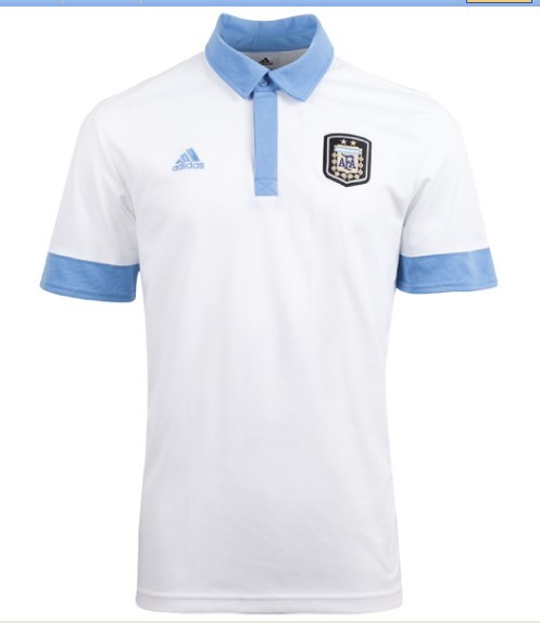 Professional Official 2013 Argentina White Polo T-Shirt