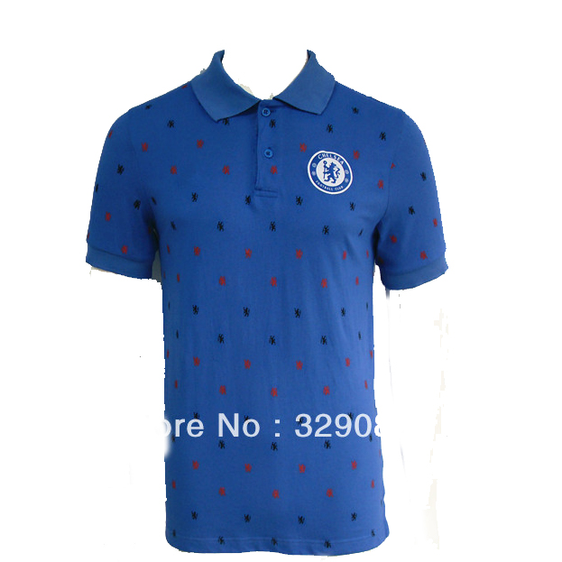 cheap soccerjerseys1314 Chelsea Blue Polo T-Shirt - Official Replica