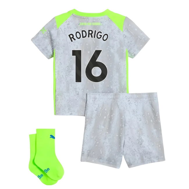 Baby Rodrigo 16 Latest Breathable Man City Third Team Kit
