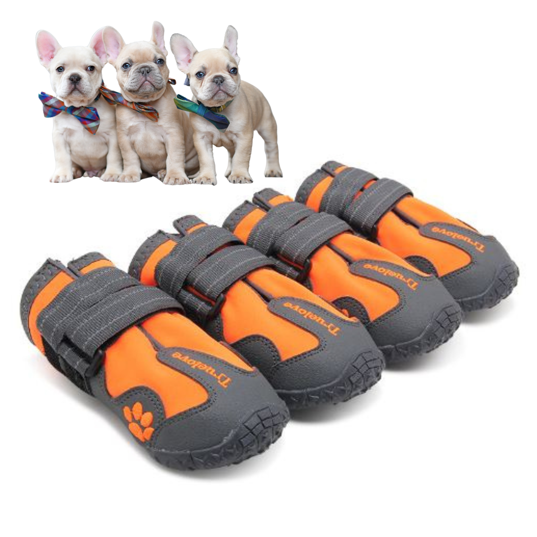 Pupluxe - Premium Frenchie Booties With Reflective Straps Dog Supplies