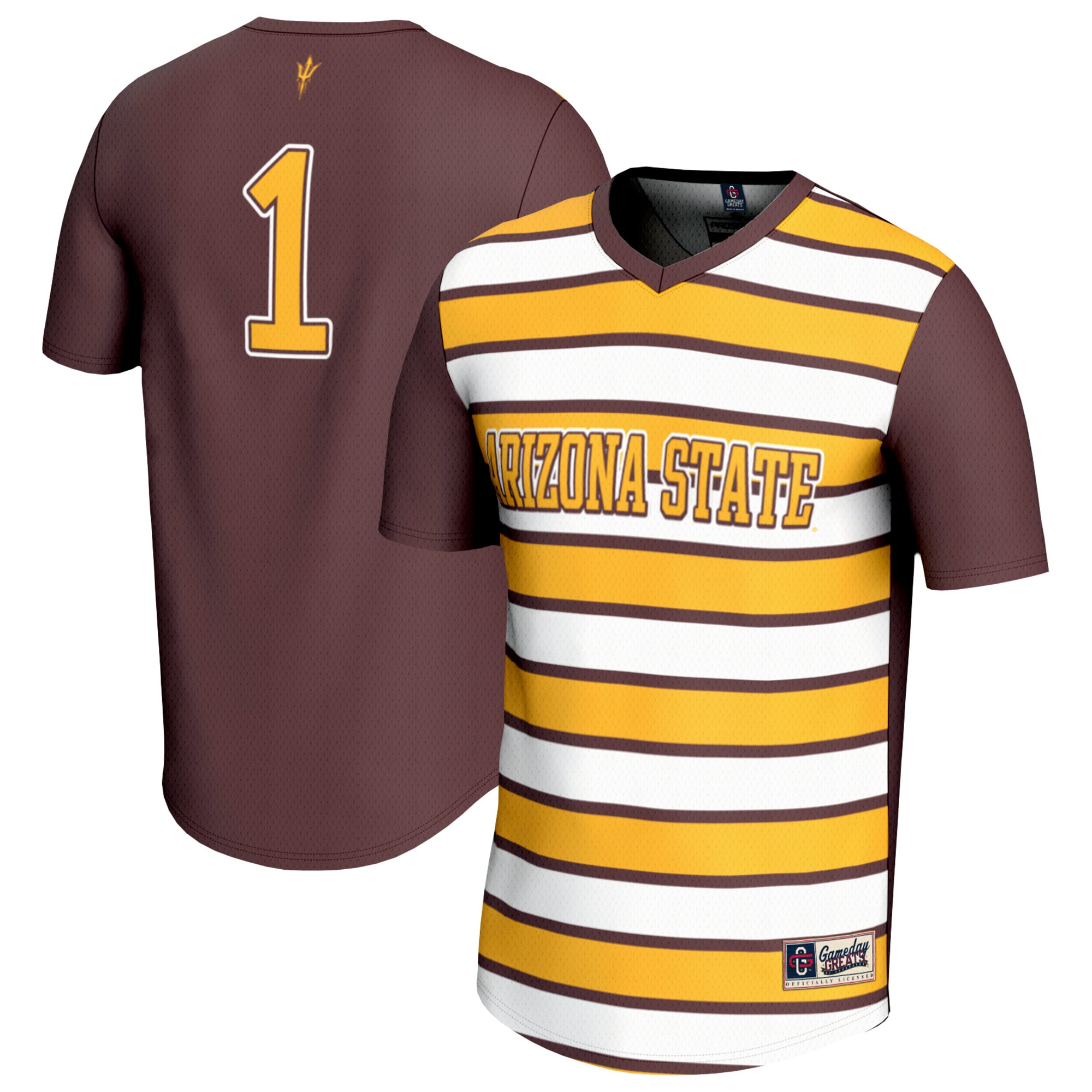 [LK] Arizona State Sun Devils GameDay Greats Lightweight Soccer Fashion Jersey - Maroon
