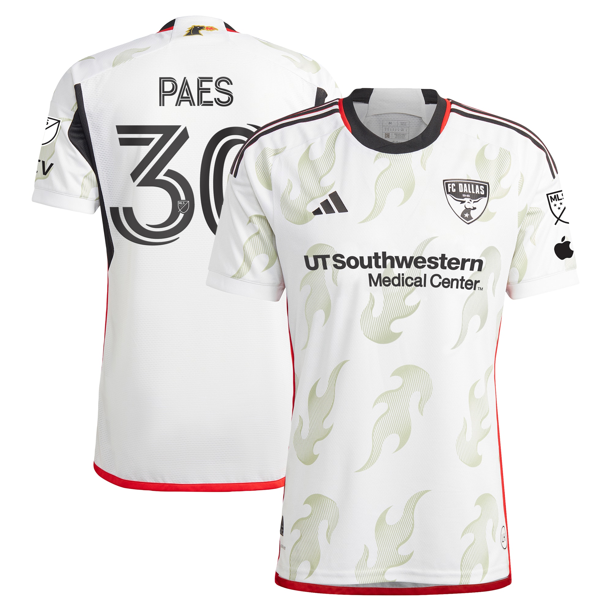 [SJH] Women's Maarten Paes FC Dallas 2024 Burn Baby Burn Authentic Player Jersey - White