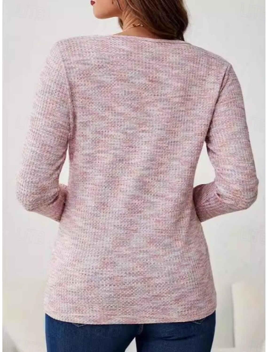 Women's Tunic Elegant Fashion Long Sleeve Regular Tops V Neck Daily Spring Fall