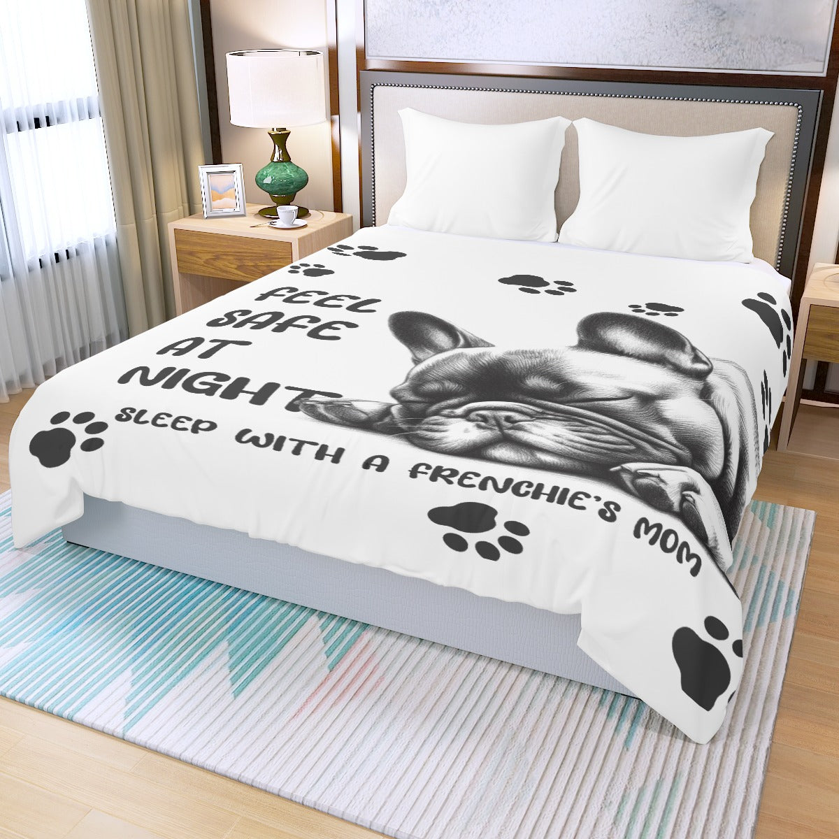 French Bulldog Ollie Bedding Set Cute Frenchie Essential