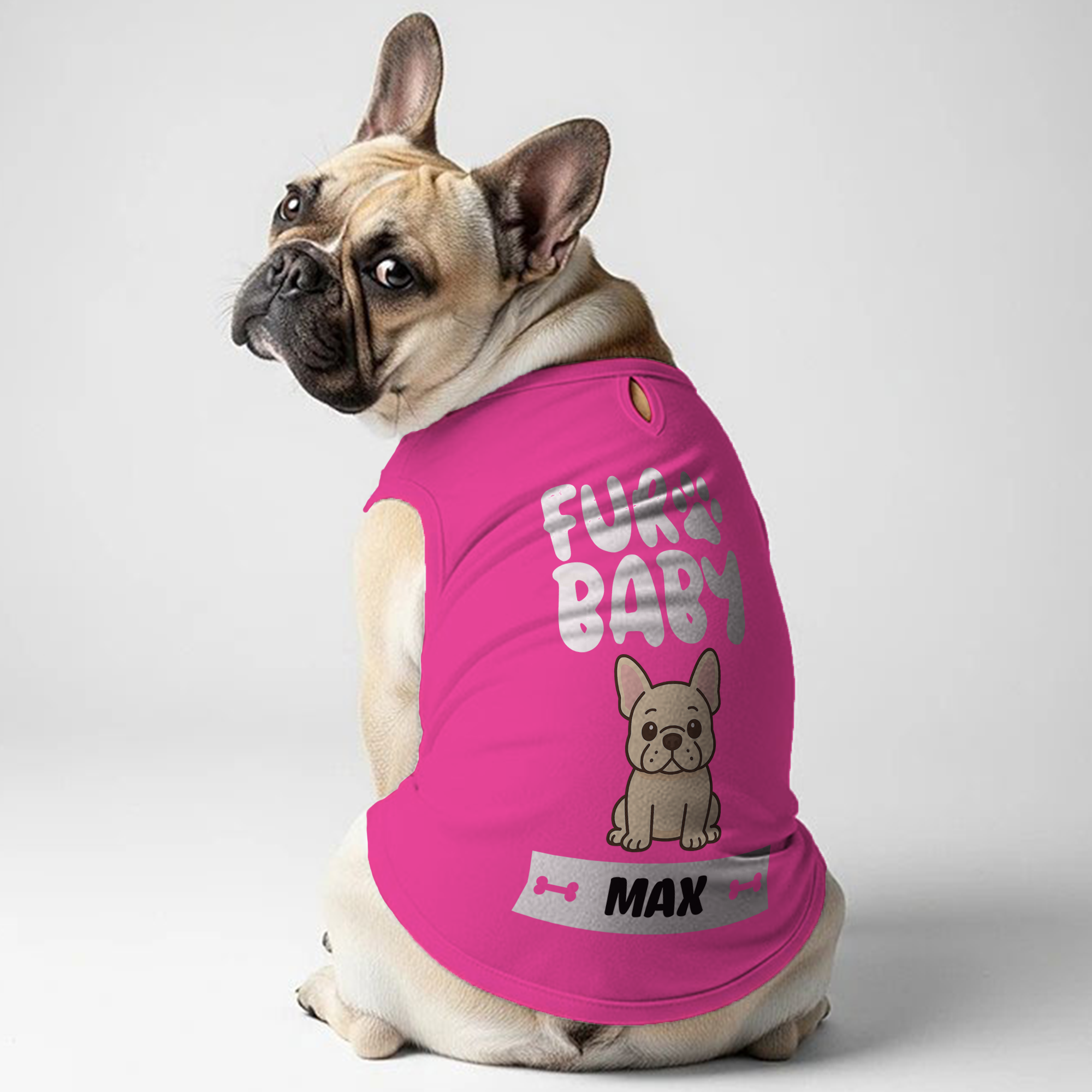 Fur Baby - Personalized Frenchie Shirt | Custom Dog T-Shirt for French Bulldogs