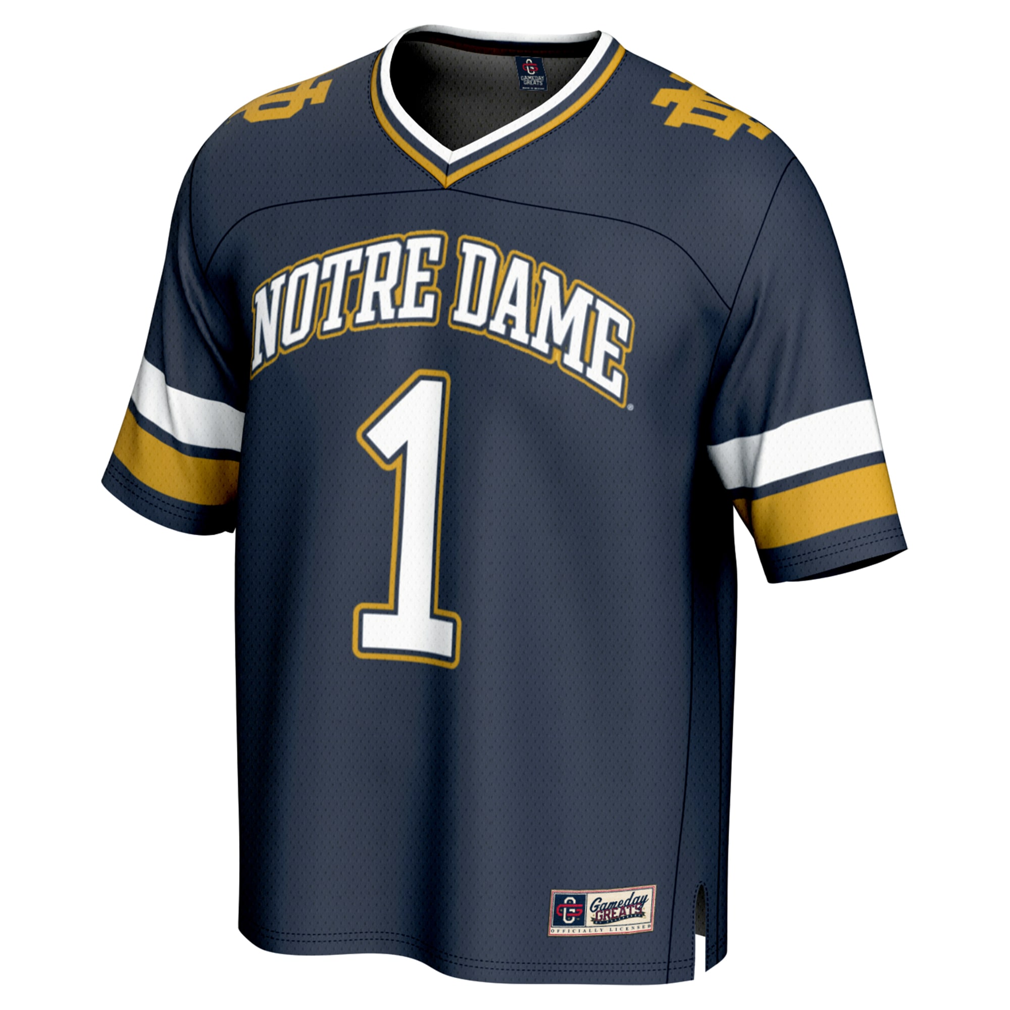 [DDG] Notre Dame Fighting Irish GameDay Greats Youth Lightweight Collegiate Football Fashion Jersey - Navy
