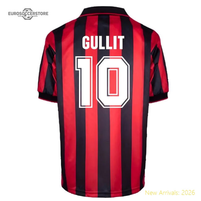 Ac Milan 1996 Home Retro Shirt (gullit 10) - Premium Collection