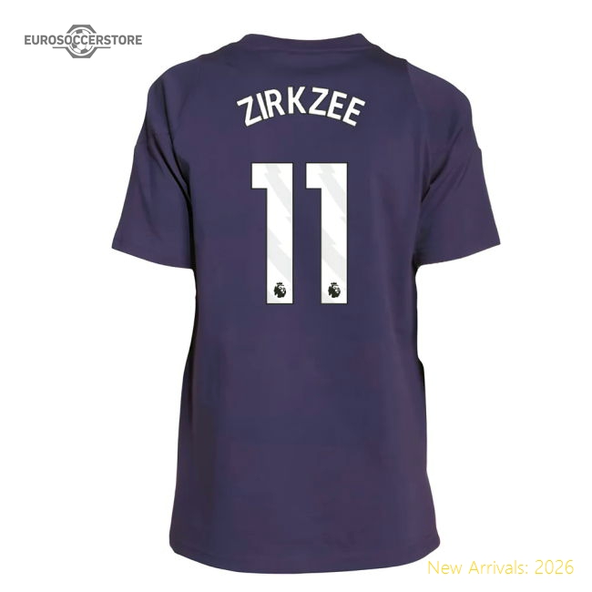 2025-2026 Man Utd Training Tee (Aurora Plum) Youth (Zirkzee 11)