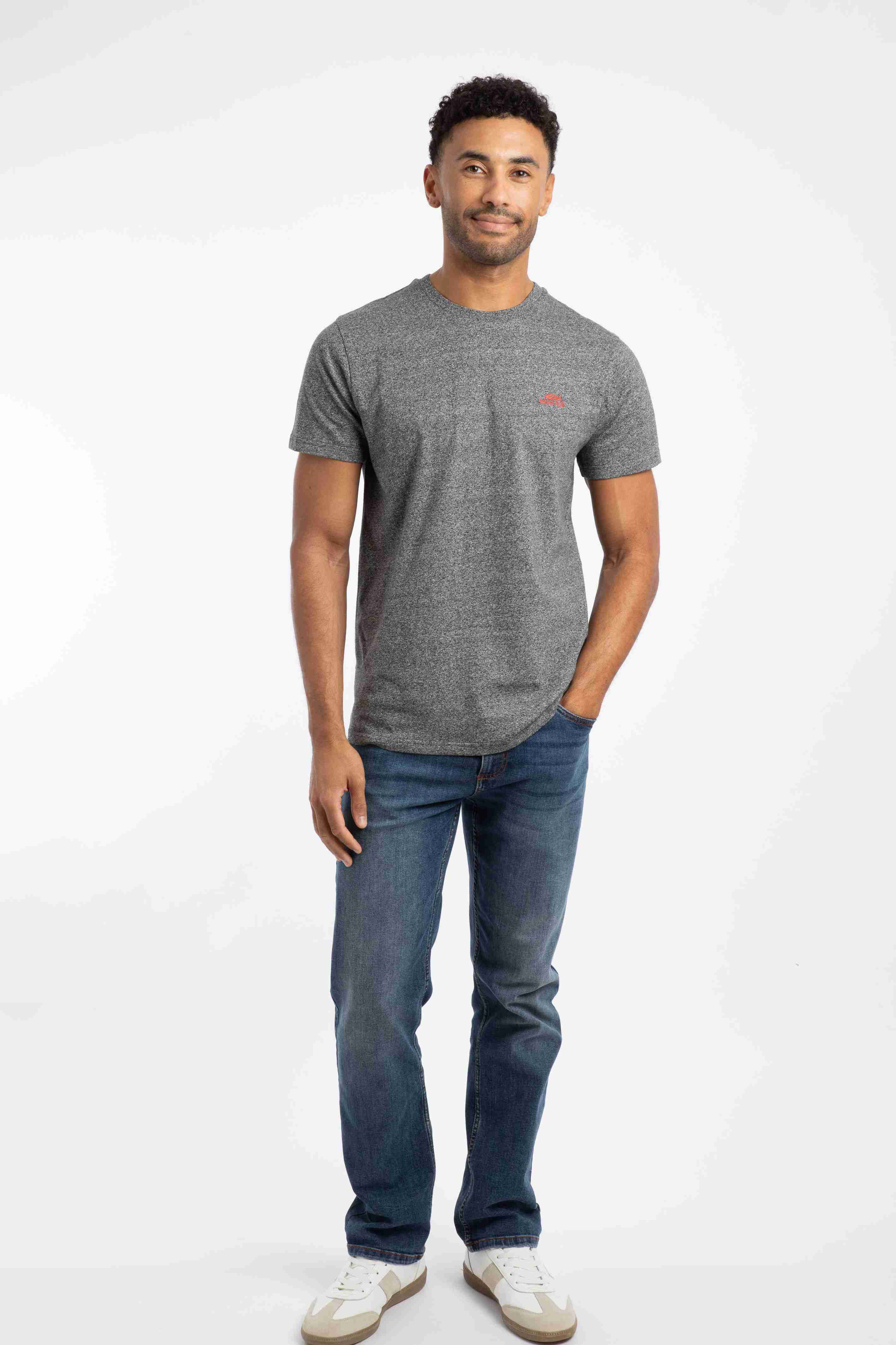 Fished Branded T-Shirt Ebony Marl