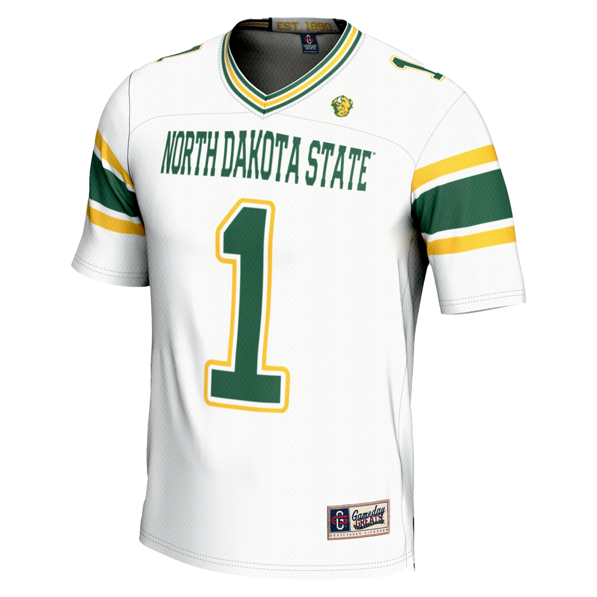 #1 NDSU Bison GameDay Greats Youth Endzone 26/27 Football Jersey - White