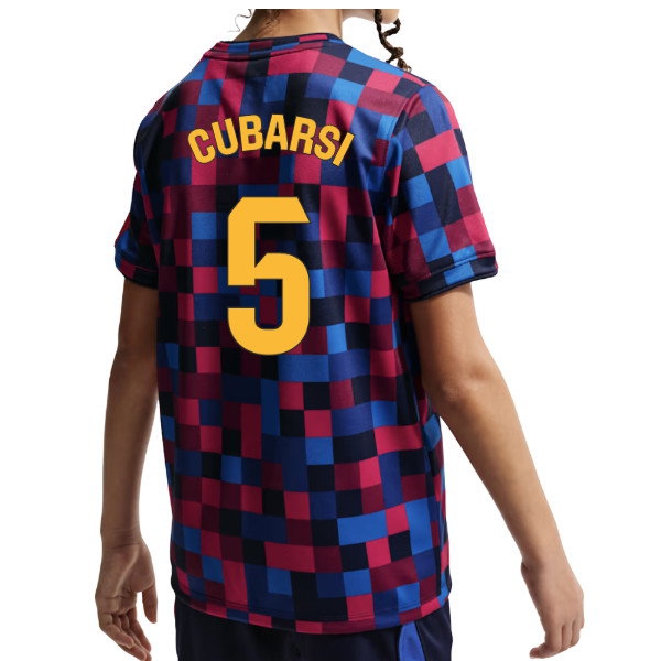 [DDJ] 2026-2027 Barcelona Pre Match Shirt (Kids) (Cubarsi 5)