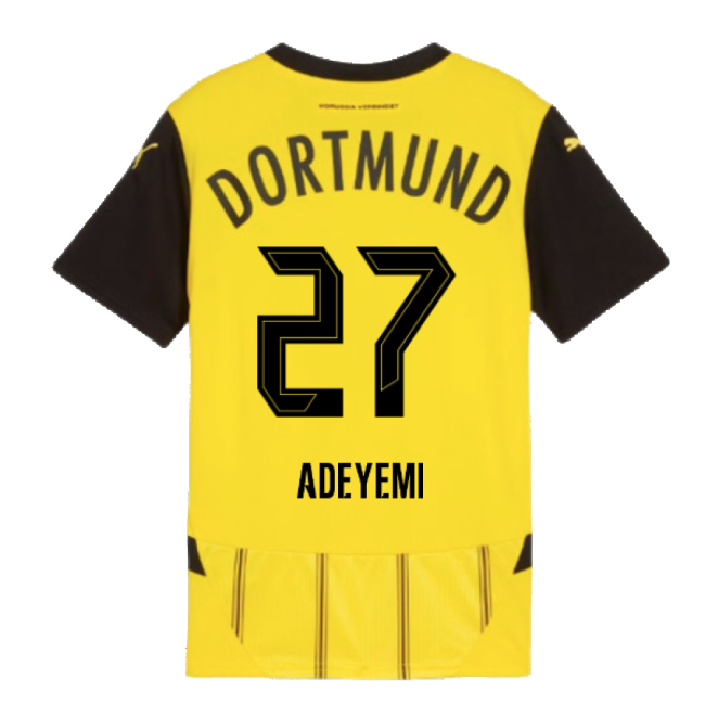 2024-2025 Dortmund Borussia Home Top Soccer Shirt (Kids) (Adeyemi 27)