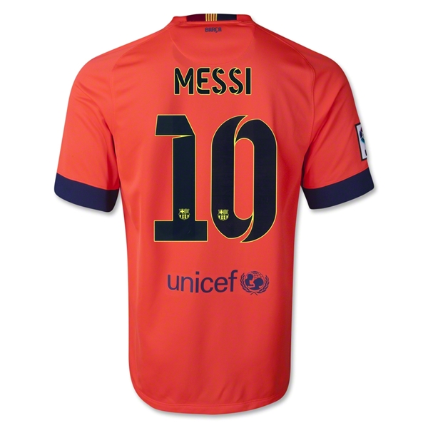Breathable Barca Barcelona 1415 MESSI 10 Away Soccer Jersey