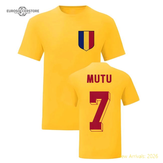 Adrian Mutu Romania National Hero Tee (Yellow)