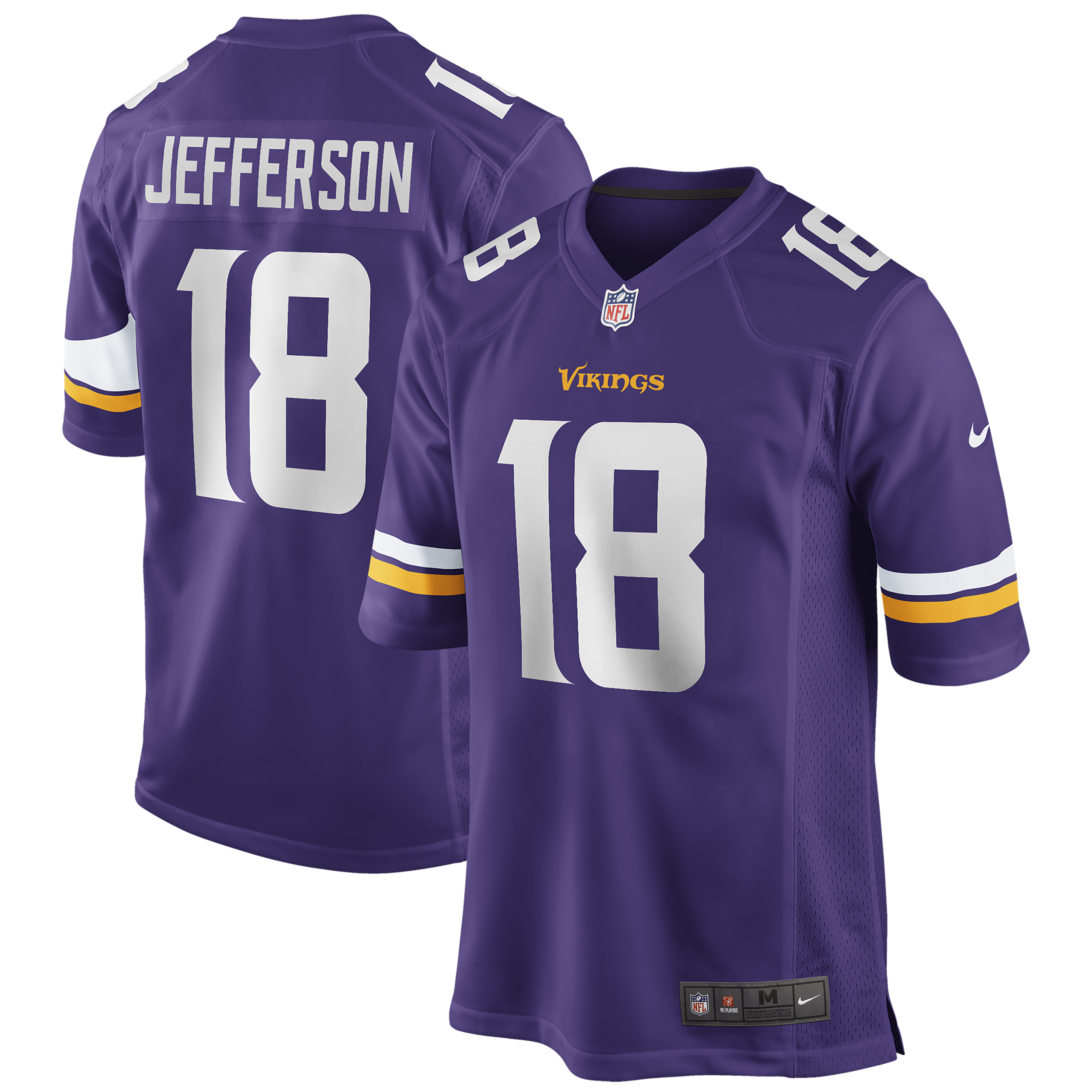 [SJH] Women's Justin Jefferson #18 Minnesota Vikings Player Game Jersey - Purple