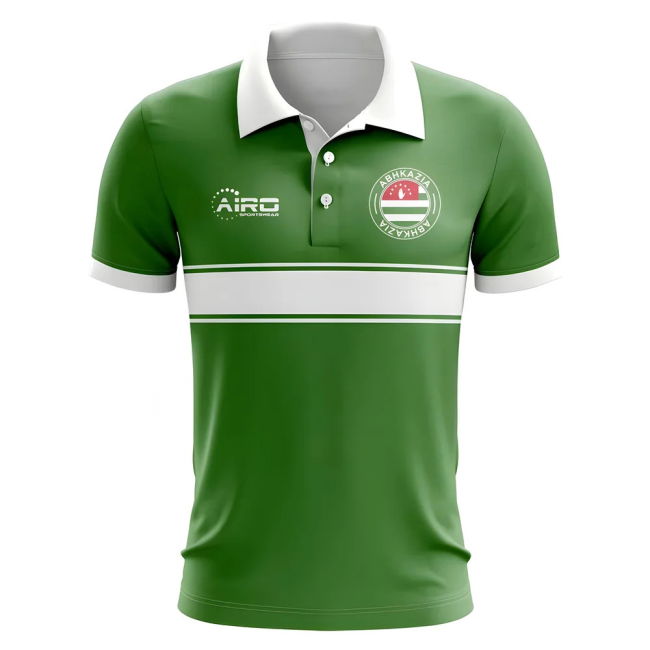 Replica Abhkazia Concept Stripe Polo Shirt (Green) Authentic