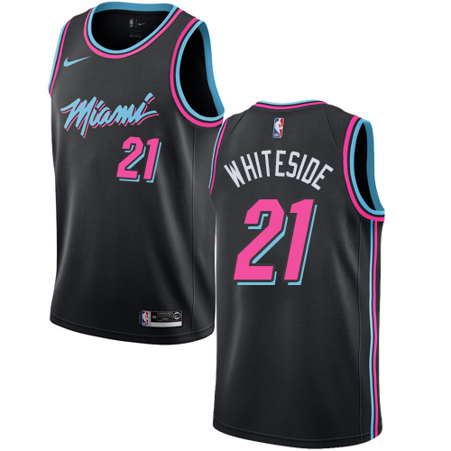 Black MIA Miami Heat #21 Nike Jersey Game Day Wear NBA Fan Apparel
