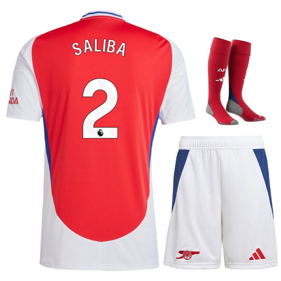 Arsenal 2024 2025 Saliba Children's Home Kit Jersey