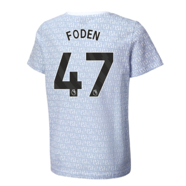 Man City Official 2024-2025 Man City ftblCulture Tee AOP (Light Blu...