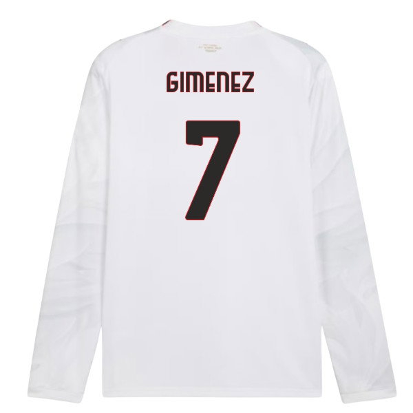 2026-2027 AC Milan Long Sleeve Away Shirt (Gimenez 7)