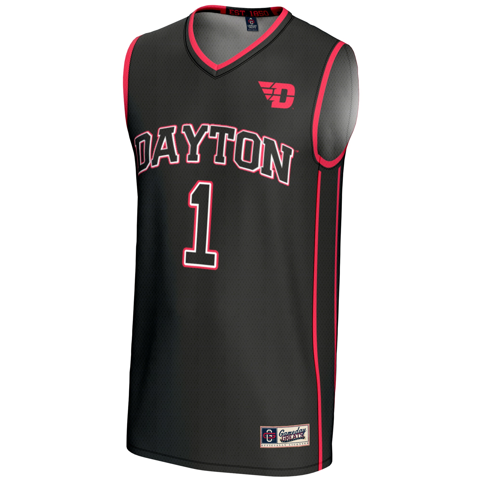 [DDG] Dayton Flyers GameDay Greats Youth Lightweight Basketball Jersey - Black