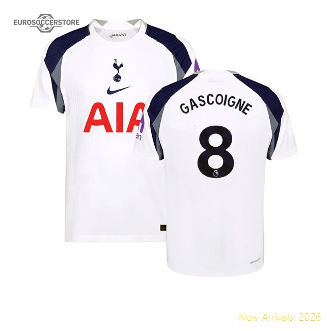 Authentic 2025-2026 Tottenham Hotspur Authentic Home Shirt (gascoigne