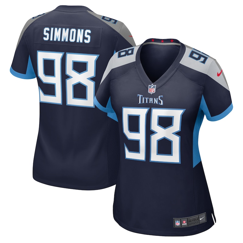 None Jeffery Simmons TEN Titans Bold Professional Jersey Game Day Wear