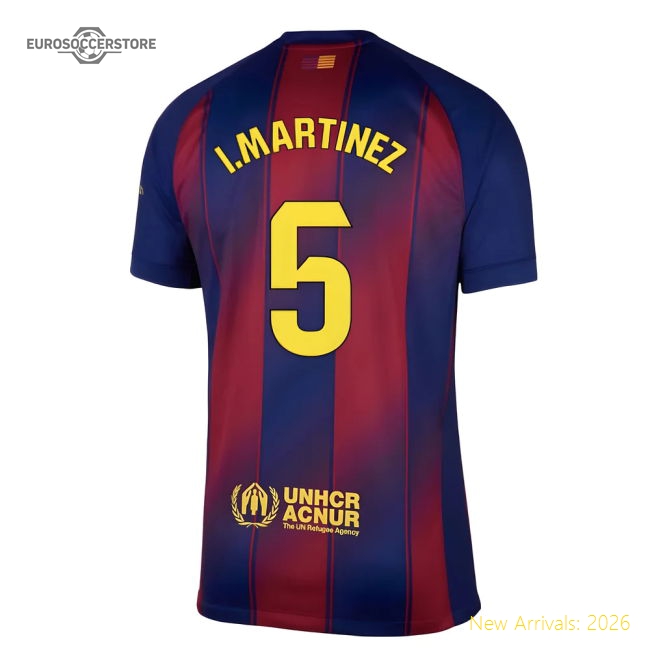 Official Best-Selling 2025-2026 Barcelona Home Shirt (I.Martinez 5)