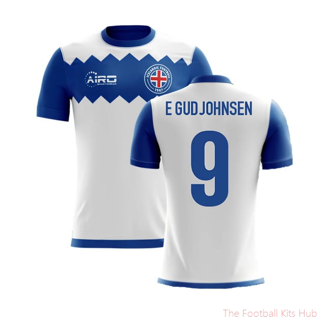 [LK] 2025/26 Iceland Airo Away Shirt (E Gudjohnsen 9) - Kids