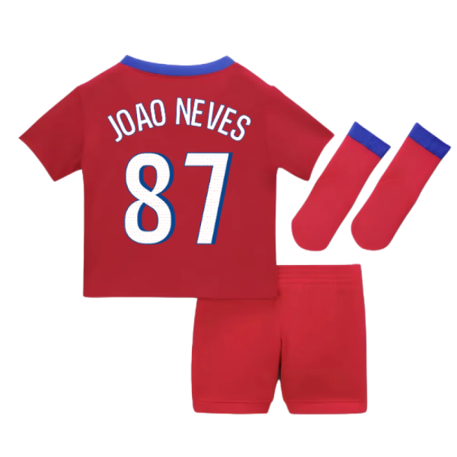 2025-2026 Paris Sg Third Baby Kit (joao Neves 87) - Supporter Edition