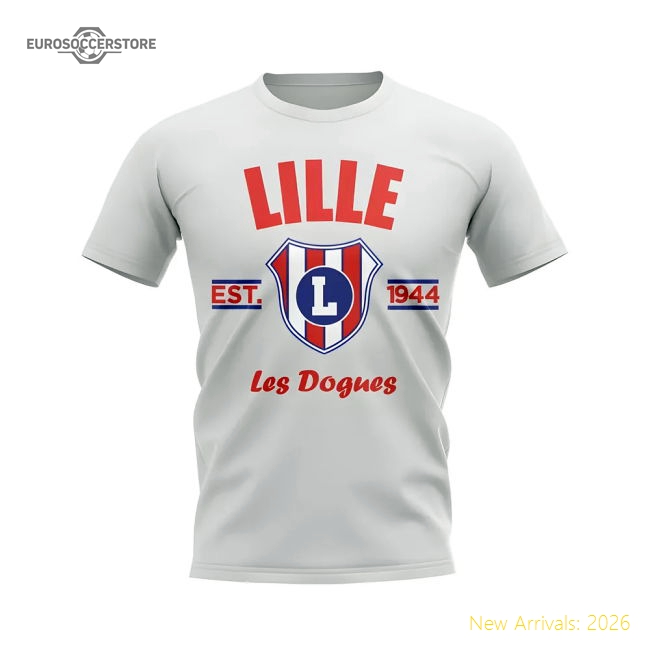 Trending Genuine Lille Established Football T-Shirt (White)