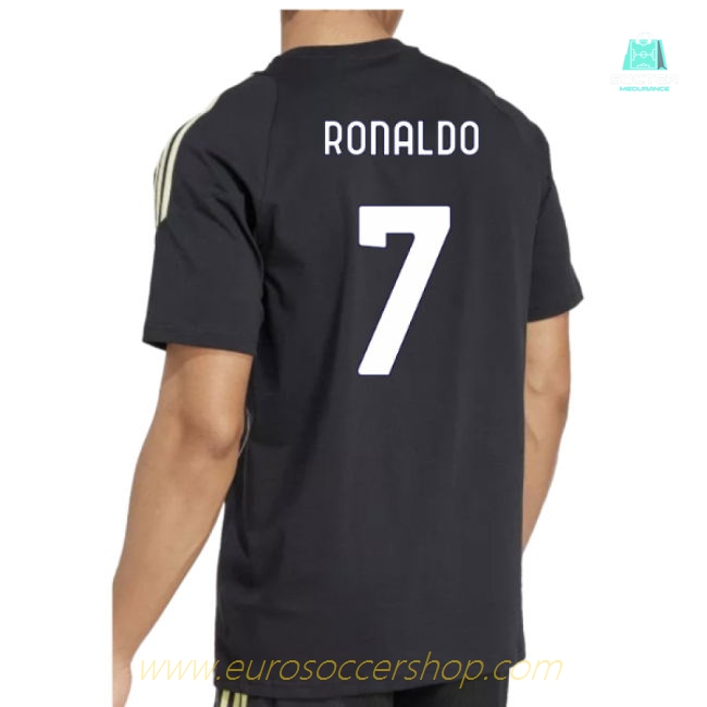 2025-2026 Juventus Training Tee (Black) (Ronaldo 7)