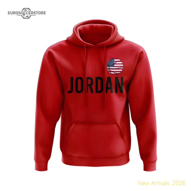 First-class Michael Jordan Stars And Stripes Name Hoody (red)