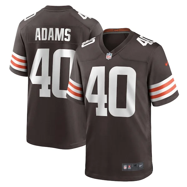 None Matthew Adams Game Jersey - Brown | NFL Player Jersey | NFL Footb