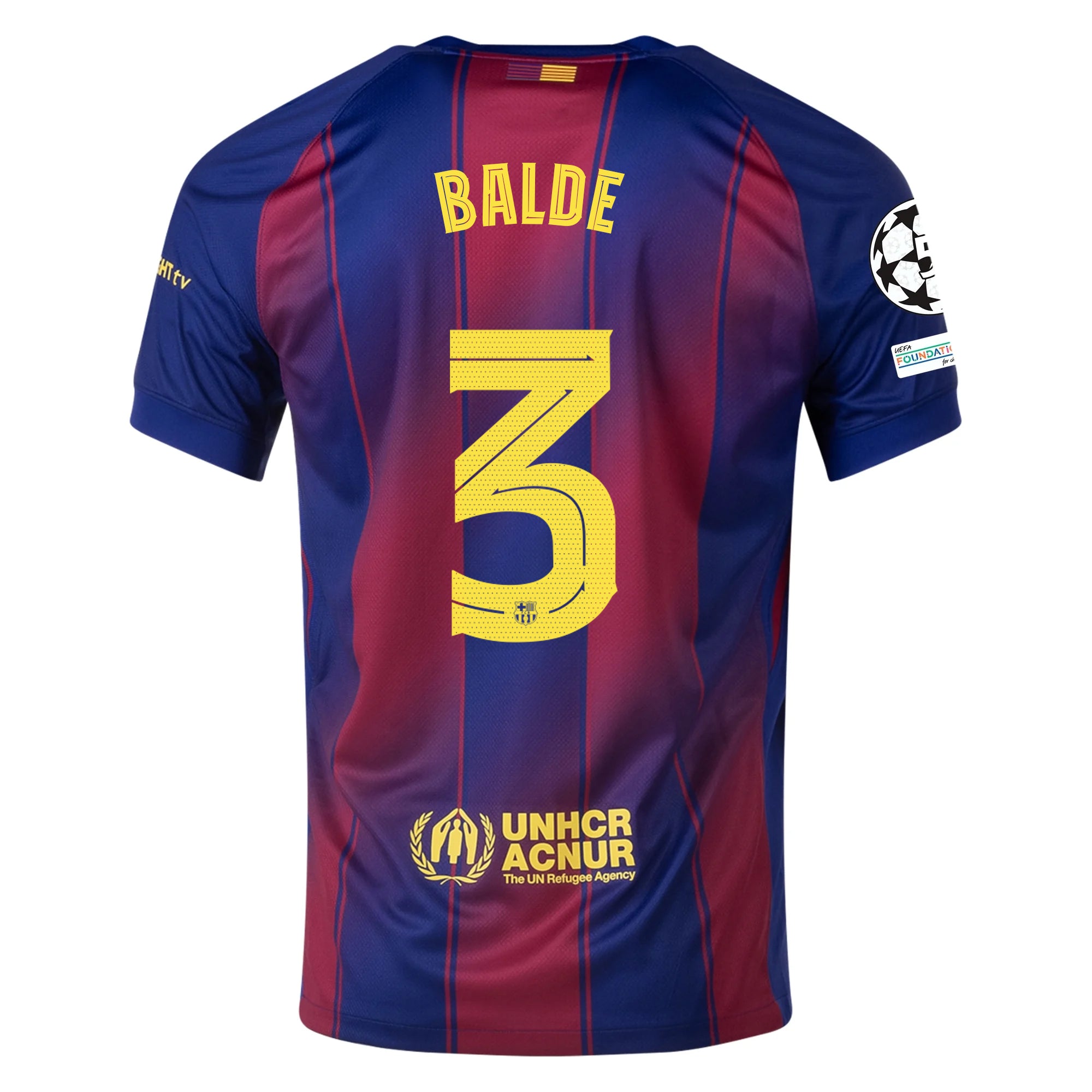 Barcelona Gold) 2025-2026 UCL Home Jersey – Authentic Shirt