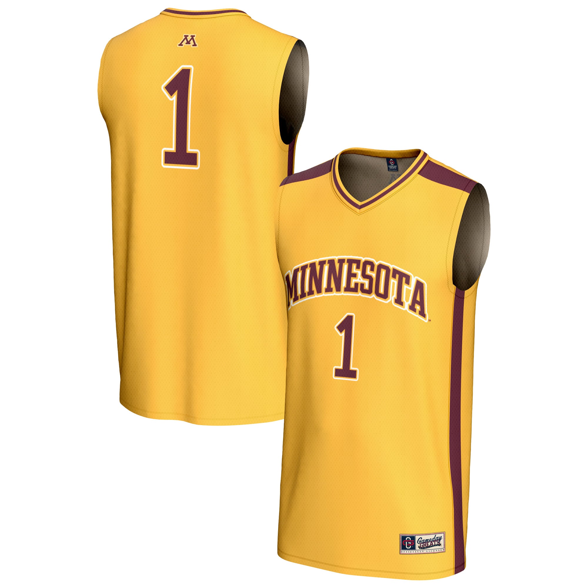#1 Minnesota Golden Gophers GameDay Greats Youth Lightweight Collegiate Basketball Fashion Jersey - Gold