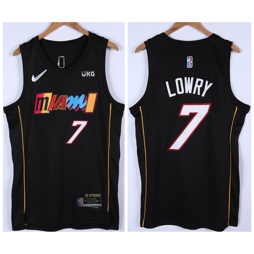 Fan Favorite Cost-Effective Men's MIA #7 Kyle Black Basketball Jersey